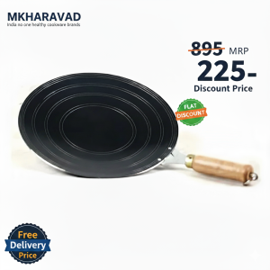 wooden handle iron tawa 2 mm
